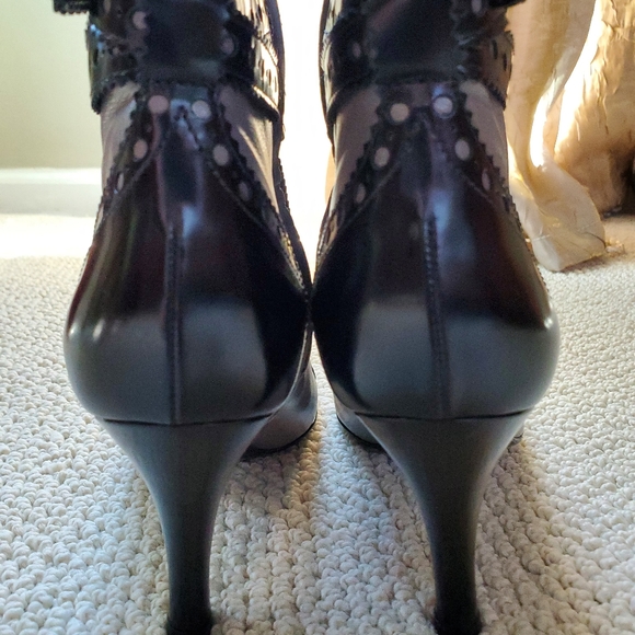 Sergio Rossi, Leather Knee high Boots, Grey - Picture 7 of 13